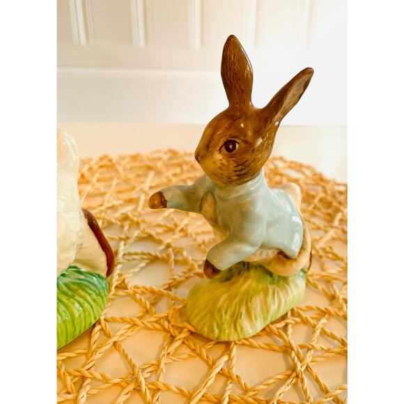Set of Beatrix Potters Peter Rabbit Figures 100th Anniversary 1992 Royal Douton - Picture 3 of 8